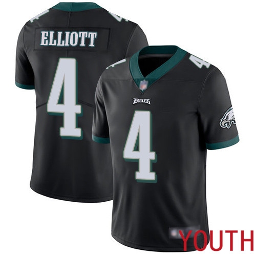 Youth Philadelphia Eagles #4 Jake Elliott Black Alternate Vapor Untouchable NFL Jersey Limited Player Football